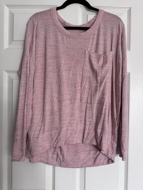 Rag & Bone Jeans Soft Pink Pullover Sweater Top Size M High Low Hem Lightweight